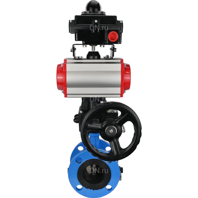 Затвор дисковый поворотный WBV1313E-2W-F-H Ду65 Ру16 фланцевый, корпус - чугун GGG40, диск - чугун GGG40, EPDM, с пневмоприводом PA-DA-105, пневмораспределителем 4V320-10 AC220V, БКВ APL-410N EX и ручным дублером MON1-250-T26-ISO в Перми