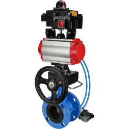 Затвор дисковый поворотный WBV1313E-2W-F-H Ду65 Ру16 фланцевый, корпус - чугун GGG40, диск - чугун GGG40, EPDM, с пневмоприводом PA-DA-105, пневмораспределителем 4V320-10 AC220V, БКВ APL-410N EX и ручным дублером MON1-250-T26-ISO