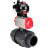 Кран шаровой BV4242E-FP-GRM-ISO Дн15 Ру10 полнопроходной, корпус - НПВХ, шар - НПВХ, уплотнение - EPDM, с пневмоприводом PA-DA-052, пневмораспределителем 4M310-08 DC24V, БКВ APL-510N EX и БПВ AFC2000 в Перми