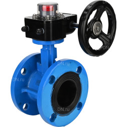 Затвор дисковый поворотный WBV1313E-2W-F-H Ду125 Ру16 фланцевый, корпус - чугун GGG40, диск - чугун GGG40, уплотнение - EPDM, с редуктором HGB RQN2-320Z