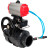 Кран шаровой BV4242E-FP-GRM-ISO Дн15 Ру10 полнопроходной, корпус - НПВХ, шар - НПВХ, уплотнение - EPDM, с пневмоприводом PA-DA-052, пневмораспределителем 4V320-08 AC220V и ручным дублером MON1-250-T26-ISO в Перми