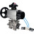 Кран шаровой BV3232P(3pc)-FP-SW-ISO-H Ду100 Ру63 полнопроходной, корпус - нержавеющая сталь SS316, под приварку, с пневмоприводом PA-DA-105-1, пневмораспределителем 4V320-10 AC220V, БКВ APL-210N в Перми