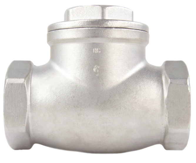 Клапан обратный VC3232P-T 2″ 1/2 Ду65 Ру16 муфтовый, поворотный, корпус - нержавеющая сталь, диск - нержавеющая сталь, уплотнение - PTFE в Перми