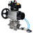 Кран шаровой BV3232P(3pc)-FP-SW-ISO-H Ду100 Ру63 полнопроходной, корпус - нержавеющая сталь SS316, под приварку, с пневмоприводом PA-DA-105-1, пневмораспределителем 4V320-10 AC220V, БКВ APL-410N EX, БПВ AFC2000 в Перми