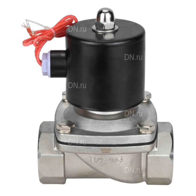 Клапан электромагнитный VS131-NT-NC-24VDC 3/8″ Ду10 Ру10, соленоидный двухходовой, корпус - нержавеющая сталь 304, уплотнение - NBR, резьбовой, нормально-закрытый, прямого действия, катушка - 24В в Перми