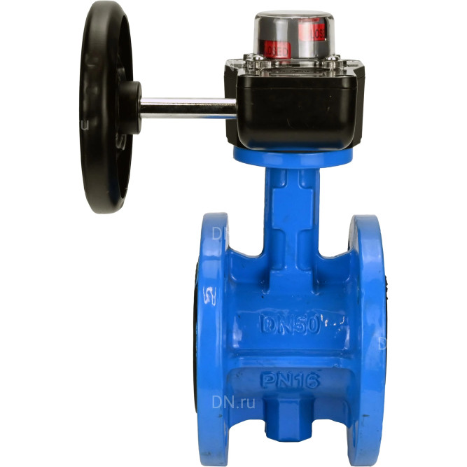 Затвор дисковый поворотный WBV1313E-2W-F-H Ду65 Ру16 фланцевый, корпус - чугун GGG40, диск - чугун GGG40, уплотнение - EPDM, с редуктором HGB RQN1-180Z в Перми