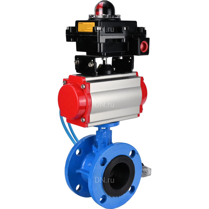 Затвор дисковый поворотный WBV1313E-2W-F-H Ду50 Ру16 фланцевый, корпус - чугун GGG40, диск - чугун GGG40, уплотнение - EPDM, с пневмоприводом PA-DA-105, пневмораспределителем 4V320-10 AC220V и БКВ APL-410N EX в Перми
