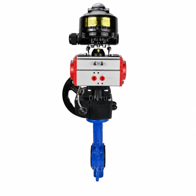 Затвор дисковый поворотный WBV1413E-2W-Fb-H Ду150 Ру16, корпус - чугун GGG50, диск - чугун GGG40, уплотнение - EPDM, с пневмоприводом PA-DA-105, БКВ APL-510N EX и ручным дублером MON3-700-T38-ISO в Перми