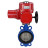 Затвор дисковый поворотный WBV1432N-2W-Fb-H Ду100 Ру16, корпус - чугун GGG50, диск - нержавеющая сталь 316L, уплотнение - NBR, с электроприводом QT-EX-010M-O2-380VAC-У1 в Перми