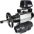 Кран шаровой BV4242E-FP-GRM-ISO Дн25 Ру10 полнопроходной, корпус - НПВХ, шар - НПВХ, уплотнение - EPDM, с пневмоприводом PA-DA-105-1 и пневмопозиционером YT-1000RSN без обратной связи в Перми