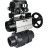 Кран шаровой BV4242E-FP-GRM-ISO Дн25 Ру10 полнопроходной, корпус - НПВХ, шар - НПВХ, уплотнение - EPDM, с пневмоприводом PA-DA-105-1 и пневмопозиционером YT-1000RSN без обратной связи в Перми