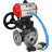 Кран шаровой BV3232P(4pc)-FP-3WL-F Ду25 Ру16 полнопроходной трехходовой, фланцевый, корпус - нержавеющая сталь SS316, с пневмоприводом PA-DA-052 двойного действия, пневмораспределителем 4V320-10 AC220V и ручным дублером MON1-250-T26-ISO в Перми