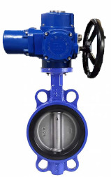 Затвор дисковый поворотный WBV1132N-2W-Fb-H Ду50 Ру16, корпус - чугун GG25, диск - нержавеющая сталь 316L, уплотнение - NBR, с электроприводом QT-N-005M-O2-380VAC-У1 380В