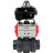 Кран шаровой BV4242E-FP-GRM-ISO Дн40 Ру10 полнопроходной, корпус - НПВХ, шар - НПВХ, уплотнение - EPDM, с пневмоприводом PA-DA-052 и БКВ APL-410N EX в Перми