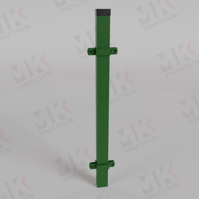 Столб для забора 4000 мм 60х40 мм профильный зеленый (RAL 6005) в Перми