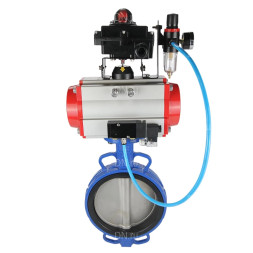 Затвор дисковый поворотный WBV1413E-2W-Fb-H Ду300 Ру16, корпус - чугун GGG50, диск - чугун GGG40, уплотнение - EPDM, с пневмоприводом PA-SA-210, пневмораспределителем 4M310-08 DC24V, БКВ APL-410N EX, БПВ AFC2000