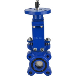 Задвижка шиберная GVKN1331N-2W-Fb-ISO Ду250 Ру10 WENZ двусторонняя, межфланцевая, шпиндель - невыдвижной, корпус - чугун GGG40, шибер - нержавеющая сталь 304, уплотнение - NBR, с круглым штоком, с ISO-фланцем и голым штоком