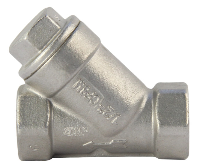 Фильтр сетчатый FMY3232P-T 1/2″ Ду15 Ру16, Y-образный, корпус - нержавеющая сталь 316, резьбовой в Перми