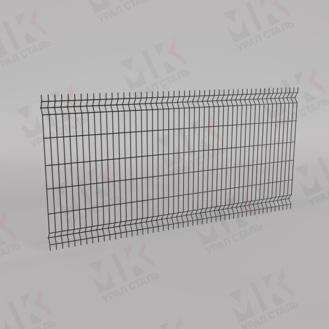 3Д забор черный (RAL 9005) 2500х3000х3 Profi в Перми