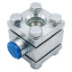 Стекло смотровое SG2-21G-T тип В ГОСТ 21836-2021 Ду25 Ру40 двустороннее, материал - углеродистая сталь, резьбовое