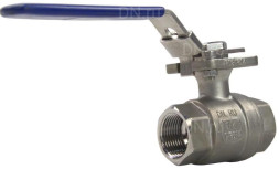Кран шаровой BV3232P(2pc)-FP-T-ISO-H Ду20 Ру63 полнопроходной двухходовой, нержавеющая сталь 316, внутренняя резьба, уплотнение - PTFE, с ISO-фланцем и рукояткой, 9х9, F03/F04