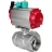 Кран шаровой BV3232P(4pc)-SP-3WL-T-ISO-H Ду32 Ру63 стандартнопроходной L-тип, внутренняя резьба, корпус - нержавеющая сталь 316, уплотнение - PTFE, с пневмоприводом PA-DA-052 и магнитным переключателем ALS200D в Перми