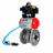 Кран шаровой BV3232P(2pc)-FP-F-ISO-H WDVF Ду125 Ру16 полнопроходной, фланцевый, корпус - нержавеющая сталь 316, уплотнение - PTFE, с пневмоприводом PA-DA-140, пневмораспределителем 4V320-08 AC220V и БКВ APL-410N EX в Перми