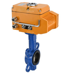 Затвор дисковый поворотный WBV1432N-2W-Fb-H Ду250-040 Ру16, корпус - чугун GGG50, диск - нержавеющая сталь 316L, уплотнение - NBR, с электроприводом QT-N-040EM-1-24VAC-У1