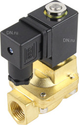Клапан электромагнитный VS400-VT-NC-24VDC 1/2″ Ду15 Ру16, соленоидный двухходовой, корпус - латунь, уплотнение - Viton, резьбовой, нормально-закрытый, пилотный, катушка - 24В