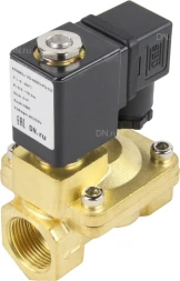 Клапан электромагнитный VS400-VT-NC-24VDC 1″ Ду25 Ру16, соленоидный двухходовой, корпус - латунь, уплотнение - Viton, резьбовой, нормально-закрытый, пилотный, катушка - 24В