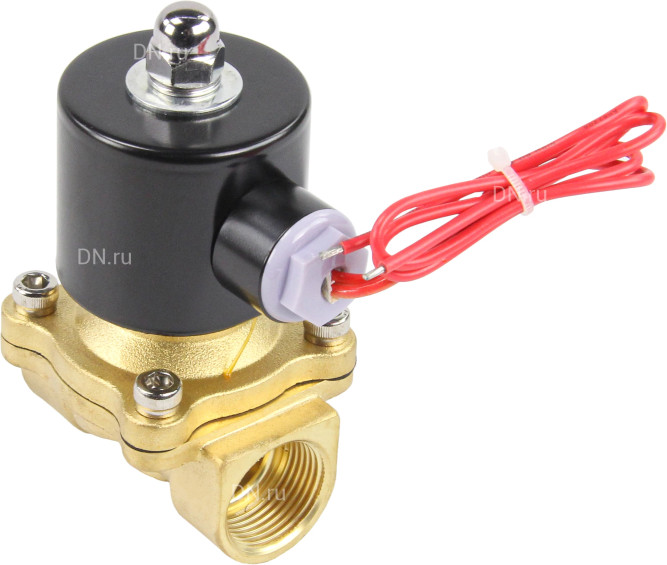 Клапан электромагнитный VS100-VT-NC-24VAC 3/4″ Ду20 Ру10 прямого действия двухходовой, корпус - латунь, присоединение - внутренняя резьба, уплотнение - VITON, нормально-закрытый, катушка - 24 В AC в Перми