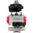 Кран шаровой BV3232P(3pc)-FP-W-ISO-H LONG Ду15 Ру63 полнопроходной, корпус - нержавеющая сталь 316, уплотнение - PTFE, под приварку, с пневмоприводом PA-SA-083, пневмораспределителем 4M310-08 AC220V и БКВ APL-410N EX в Перми