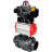 Кран шаровой BV4242E-FP-GRM-ISO Дн32 Ру10 полнопроходной, корпус - НПВХ, шар - НПВХ, уплотнение - EPDM, с пневмоприводом PA-SA-052 и БКВ APL-410N EX в Перми