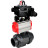 Кран шаровой BV4242E-FP-GRM-ISO Дн32 Ру10 полнопроходной, корпус - НПВХ, шар - НПВХ, уплотнение - EPDM, с пневмоприводом PA-SA-052 и БКВ APL-410N EX в Перми