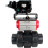 Кран шаровой BV4242E-FP-GRM-ISO Дн25 Ру10 полнопроходной, корпус - НПВХ, шар - НПВХ, уплотнение - EPDM, с пневмоприводом PA-DA-052 и пневмопозиционером YT-1000RSN с обратной связью в Перми