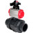 Кран шаровой BV4242E-FP-GRM-ISO Дн15 Ру10 полнопроходной, корпус - НПВХ, шар - НПВХ, уплотнение - EPDM, с пневмоприводом PA-SA-052, пневмораспределителем 4M310-08 DC24V и БКВ APL-210N в Перми
