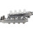 Коллекторная группа GC4-31-4 1″ Ду25 Ру10 отводов — 4, в сборе с терморегулирующими клапанами и запорно-балансировочными клапанами, дренажным краном и воздухоотводчиком, с заглушками, без переходников, корпус - нержавеющая сталь AISI 304 в Перми