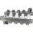 Коллекторная группа GC4-31-4 1″ Ду25 Ру10 отводов — 4, в сборе с терморегулирующими клапанами и запорно-балансировочными клапанами, дренажным краном и воздухоотводчиком, с заглушками, без переходников, корпус - нержавеющая сталь AISI 304 в Перми