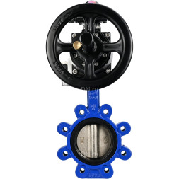 Затвор дисковый поворотный WBV1616E-2W-Fb-H Ду150 Ру16 LUG корпус - чугун QT450, диск - чугун QT450, уплотнение - EPDM, с пневмоприводом PA-DA-105-1, пневмораспределителем 4M310-08 DC24V и БКВ APL-210N