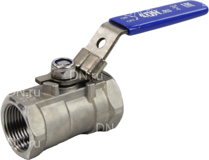 Кран шаровой BV3232P-SP-T-H Ду20 Ру63 стандартнопроходной двухходовой, нержавеющая сталь SS316, внутренняя резьба, уплотнение - PTFE, ручка-рычаг в Перми