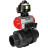 Кран шаровой BV4242E-FP-GRM-ISO Дн32 Ру10 полнопроходной, корпус - НПВХ, шар - НПВХ, уплотнение - EPDM, с пневмоприводом PA-DA-052, пневмораспределителем 4M310-08 DC24V и БКВ APL-510N EX в Перми