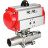 Кран шаровой BV3232P(3pc)-FP-W-ISO-H LONG Ду125 Ру16 полнопроходной, корпус - нержавеющая сталь 316, уплотнение - PTFE, под приварку, с пневмоприводом PA-SA-210 в Перми