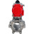 Кран шаровой BV3232P(3pc)-FP-SW-ISO-H Ду50 Ру63 полнопроходной, корпус - нержавеющая сталь SS316, под приварку, с пневмоприводом PA-DA-083 двойного действия в Перми