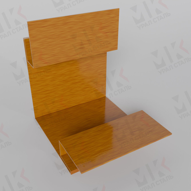 Планка угла внешнего сложного 3000 мм 0,45 мм Print Premium Golden Wood Fresh TwinColor в Перми