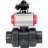 Кран шаровой BV4242E-FP-GRM-ISO Дн40 Ру10 полнопроходной, корпус - НПВХ, шар - НПВХ, уплотнение - EPDM, с пневмоприводом PA-SA-065, пневмораспределителем 4M310-08 DC24V и БКВ APL-210N в Перми