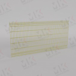 3Д забор желтый (RAL 1021) 2500х2500х3 Medium