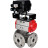 Кран шаровой BV3232P(4pc)-FP-3WL-F Ду15 Ру16 полнопроходной трехходовой, фланцевый, корпус - нержавеющая сталь SS316, с пневмоприводом PA-SA-052 с возвратными пружинами и пневмопозиционером YT-1000RSN с обратной связью в Перми