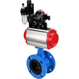Затвор дисковый поворотный WBV1313E-2W-F-H Ду50 Ру16 фланцевый, корпус - чугун GGG40, диск - чугун GGG40, EPDM, с пневмоприводом PA-DA-105, пневмораспределителем 4M310-08 AC220V, БКВ APL-210N и БПВ AFC2000