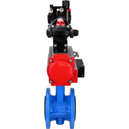 Затвор дисковый поворотный WBV1313E-2W-F-H Ду50 Ру16 фланцевый, корпус - чугун GGG40, диск - чугун GGG40, EPDM, с пневмоприводом PA-DA-105, пневмораспределителем 4M310-08 AC220V, БКВ APL-210N и БПВ AFC2000