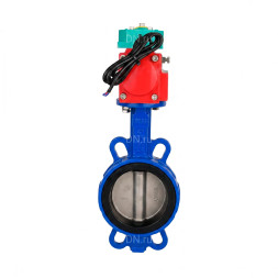Затвор дисковый поворотный WBV1432N-2W-Fb-H Ду40 Ру16 корпус - чугун GGG50, диск - нержавеющая сталь 316L, уплотнение - NBR, с пневмоприводом PA-SA-083 и магнитным переключателем ALS200D